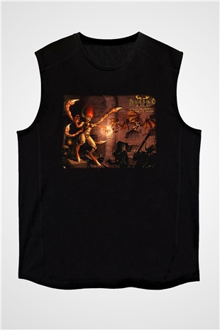 Diablo Siyah Unisex Kolsuz Tişört
