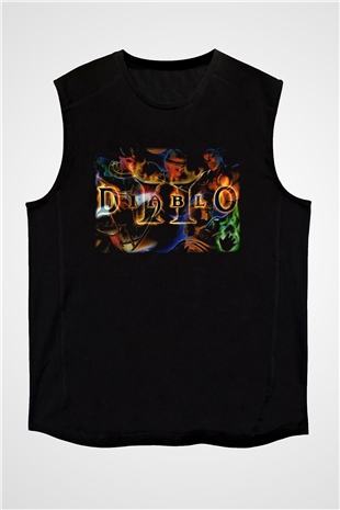 Diablo Siyah Unisex Kolsuz Tişört