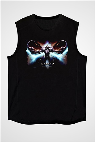 Diablo Siyah Unisex Kolsuz Tişört