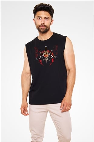 Diablo Siyah Unisex Kolsuz Tişört