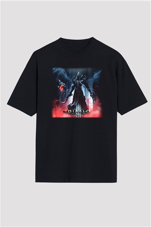 Diablo Siyah Unisex Oversize Tişört T-Shirt