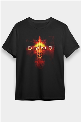 Diablo Siyah Unisex Tişört T-Shirt