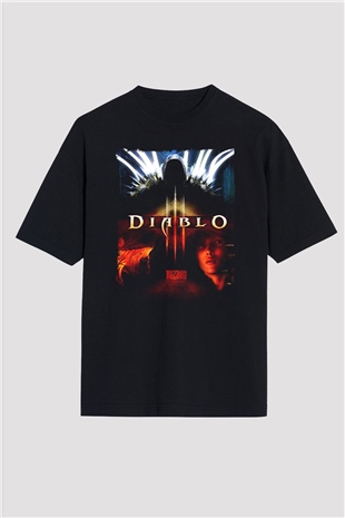 Diablo Siyah Oversize Tişört Oversize T-shirt