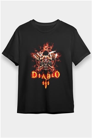 Diablo Siyah Unisex Tişört T-Shirt