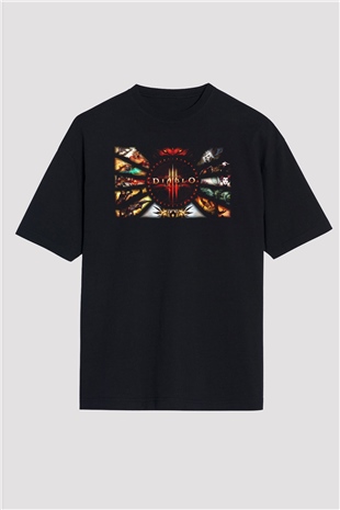 Diablo Siyah Oversize Tişört Oversize T-shirt