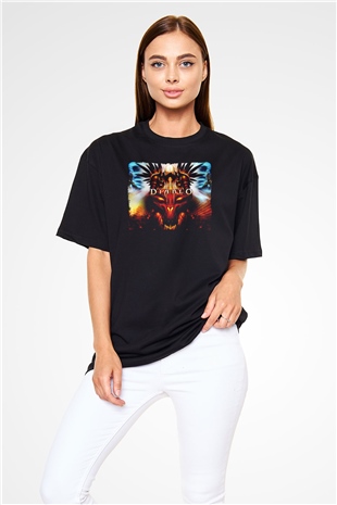 Diablo Siyah Oversize Tişört Oversize T-shirt