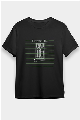 Diamond Head Baskılı Unisex Siyah Tişört