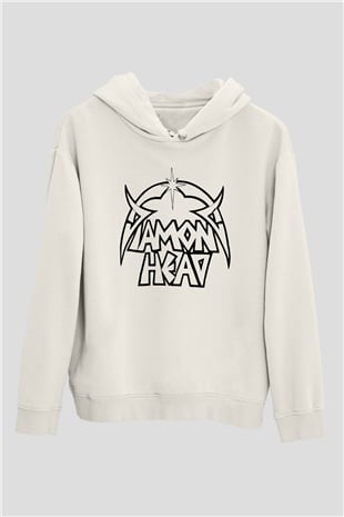 Diamond Head Beyaz Unisex Kapşonlu Sweatshirt