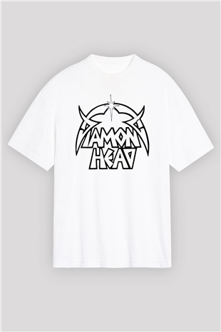 Diamond Head Beyaz Unisex Oversize Tişört T-Shirt