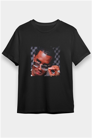 Diddy Baskılı Unisex Siyah Tişört