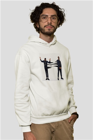 Diddy Beyaz Unisex Kapüşonlu Sweatshirt