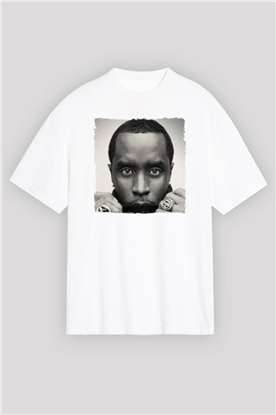 Diddy Beyaz Oversize Tişört Oversize T-shirt - TişörtFabrikası