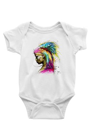 Die Antwoord Baskılı Beyaz Unisex Bebek Body - Zıbın