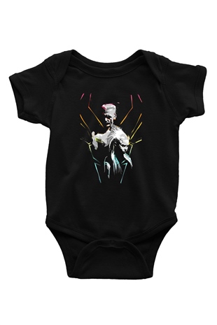 Die Antwoord Baskılı Unisex Siyah Bebek Body - Zıbın