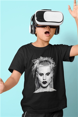 Die Antwoord Baskılı Unisex Siyah Çocuk Tişört - Tshirt