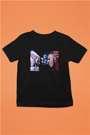 Die Antwoord Baskılı Unisex Siyah Çocuk Tişört - Tshirt