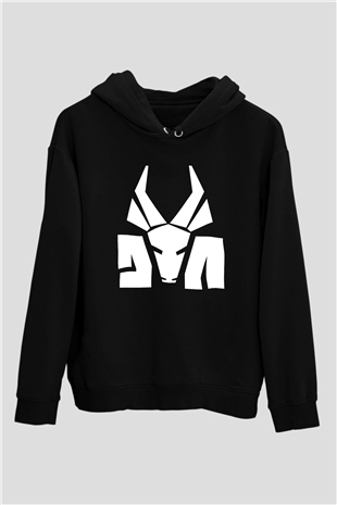 Die Antwoord Baskılı Unisex Siyah Kapüşonlu Sweatshirt