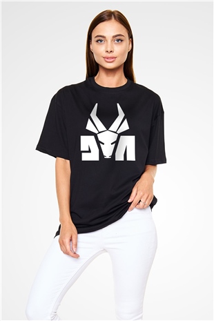 Die Antwoord Baskılı Unisex Siyah Oversize Tişört - Tshirt