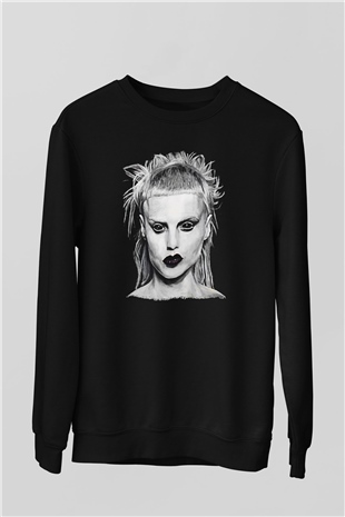 Die Antwoord Baskılı Unisex Siyah Sweatshirt