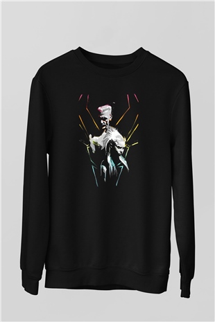 Die Antwoord Baskılı Unisex Siyah Sweatshirt