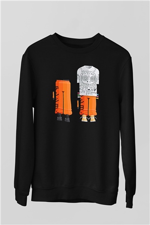 Die Antwoord Baskılı Unisex Siyah Sweatshirt