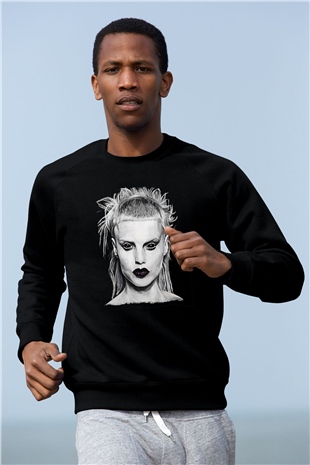 Die Antwoord Baskılı Unisex Siyah Sweatshirt