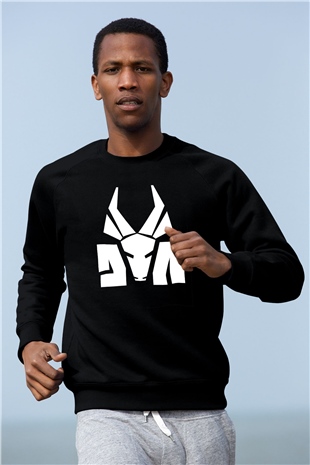 Die Antwoord Baskılı Unisex Siyah Sweatshirt