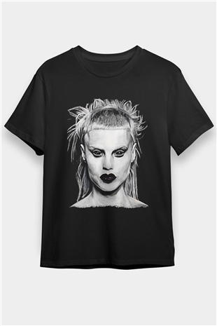 Die Antwoord Baskılı Unisex Siyah Tişört - Tshirt