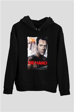 Die Hard Beyaz Unisex Hoodie