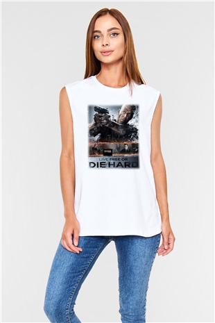 Die Hard Beyaz Unisex Kolsuz Tişört