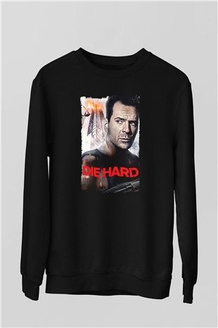Die Hard Beyaz Unisex Sweatshirt