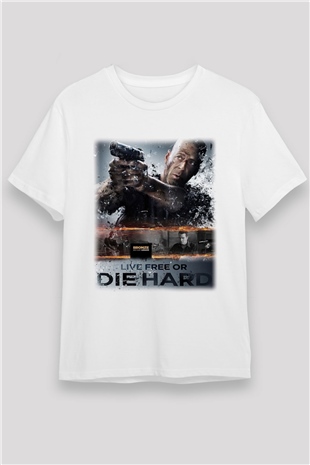 Die Hard Beyaz Unisex Tişört T-Shirt