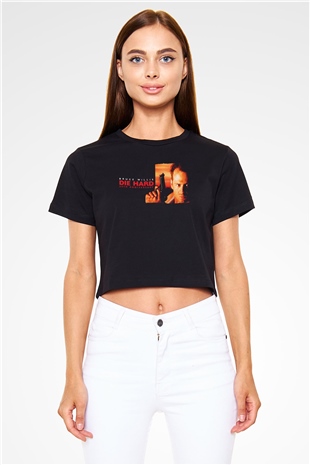 Die Hard Siyah  Crop Top Tişört
