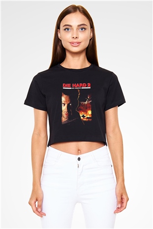 Die Hard Siyah  Crop Top Tişört