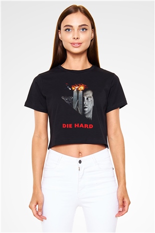 Die Hard Siyah  Crop Top Tişört