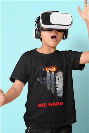 Die Hard Siyah Unisex Çocuk Tişört
