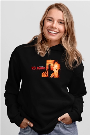 Die Hard Siyah Unisex Hoodie
