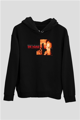 Die Hard Siyah Unisex Hoodie