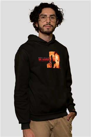 Die Hard Siyah Unisex Hoodie