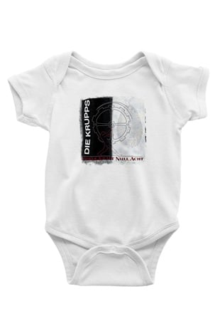Die Krupps Baskılı Unisex Beyaz Bebek Body - Zıbın