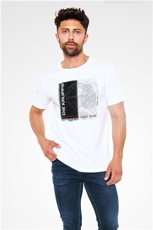 Die Krupps Baskılı Unisex Beyaz Tişört