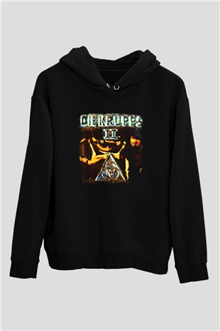 Die Krupps Baskılı Unisex Siyah Hoodie