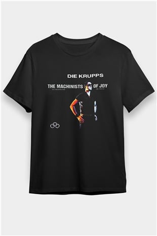 Die Krupps Baskılı Unisex Siyah Tişört