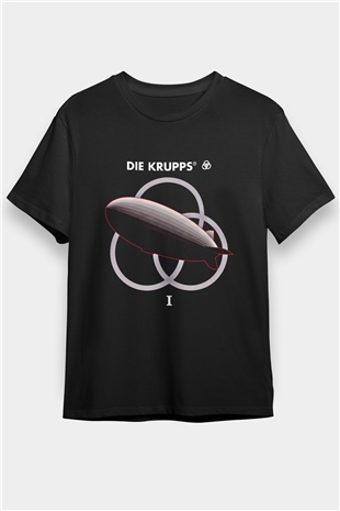Die Krupps Baskılı Unisex Siyah Tişört