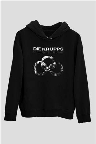 Die Krupps Siyah Unisex Hoodie