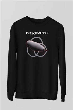 Die Krupps Siyah Unisex Sweatshirt