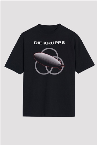 Die Krupps Siyah Oversize Tişört Oversize T-shirt - TişörtFabrikası