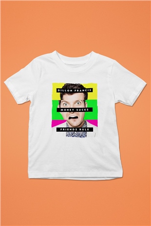 Dillion Francis Beyaz Unisex Çocuk Tişört