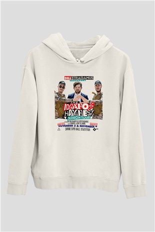 Dillion Francis Beyaz Unisex Kapüşonlu Sweatshirt