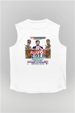 Dillion Francis Beyaz Unisex Kolsuz Tişört